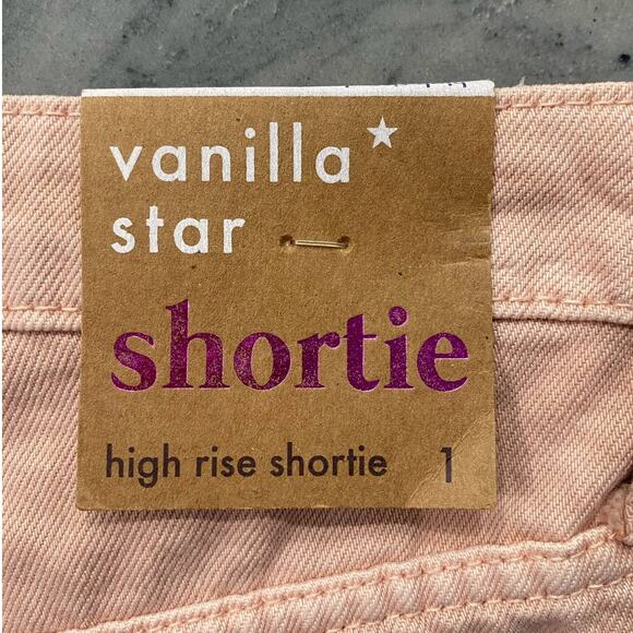 Vanilla Star High Rise Shortie Pink Shorts W25/1 - Picture 3 of 6